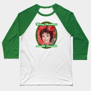 Annette Funicello: Merry Christmas Baseball T-Shirt